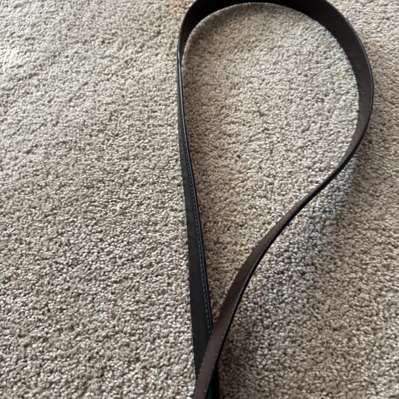 1913 Men's Genuine Leather Belt Black w/ Silver Hardware Men's Waist Size 46 - Picture 13 of 13